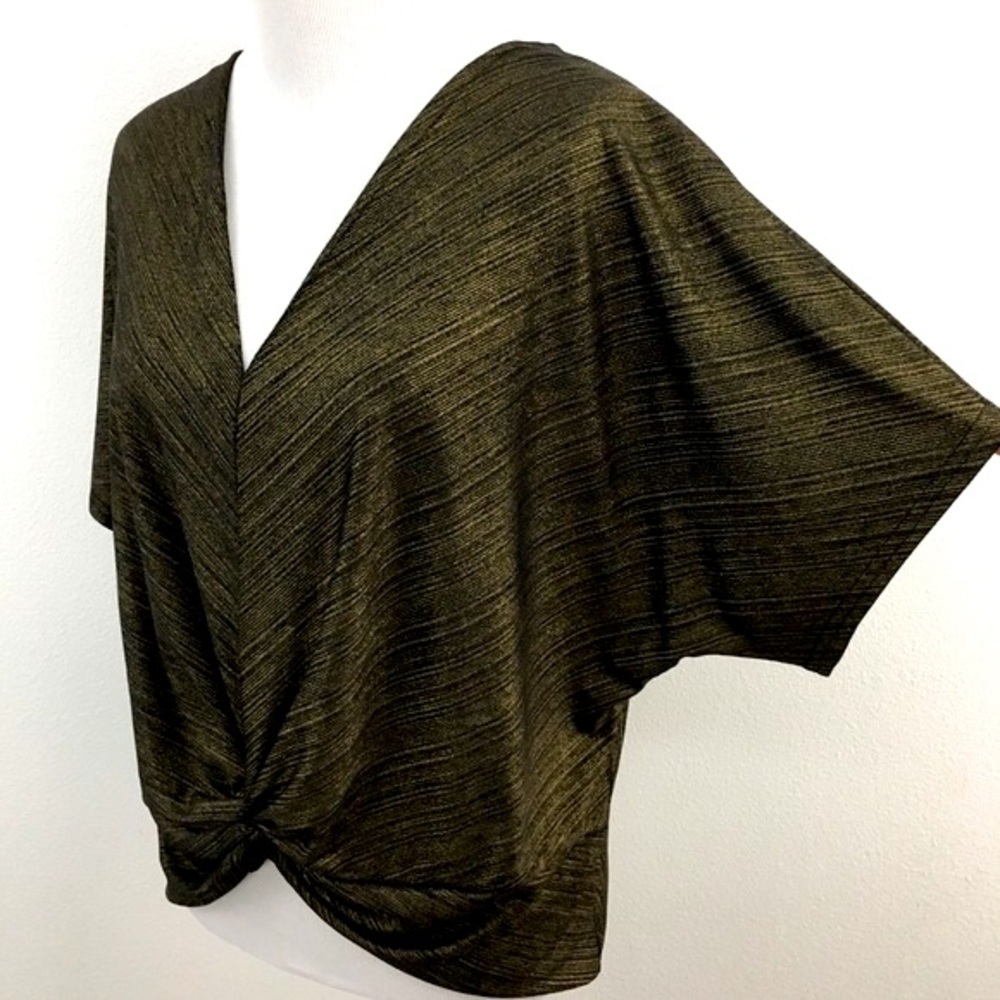 Code Mode | Gold Front Knot Blouse - image 3